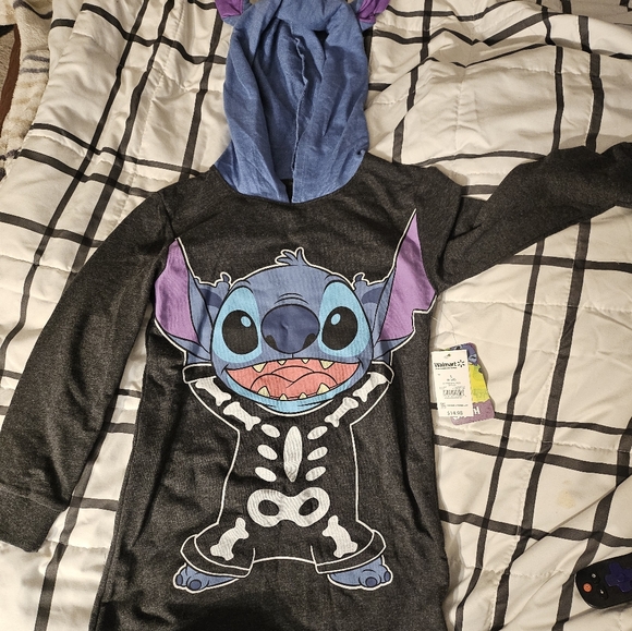 Disney Stitch Hooded Sweatshirt Dress Girls Size 6-6x - Picture 4 of 12